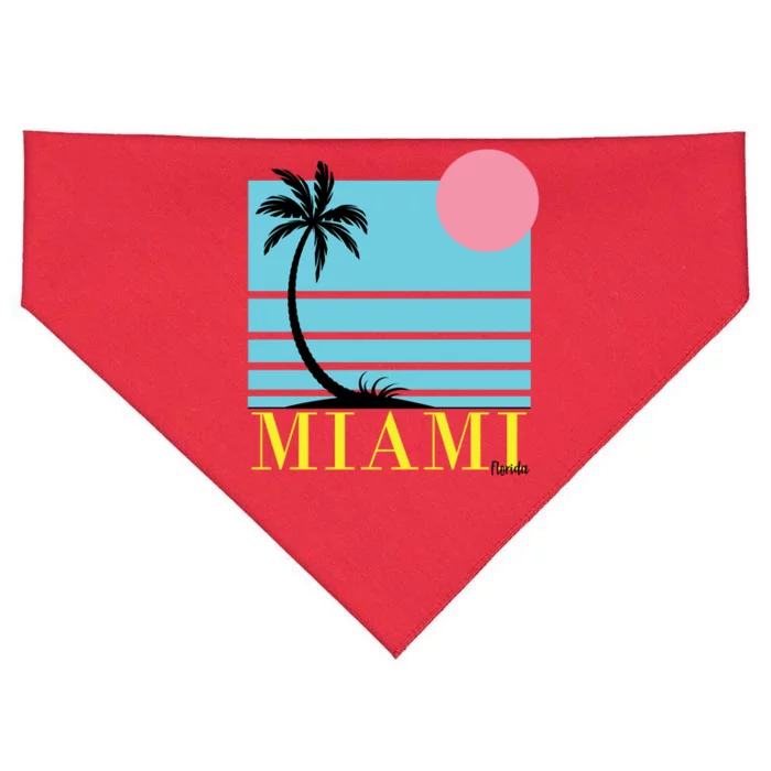 Miami Beach Sunset USA-Made Doggie Bandana