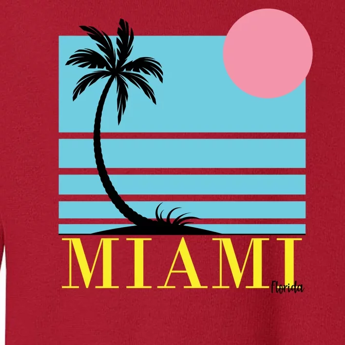 Miami Beach Sunset Toddler Sweatshirt