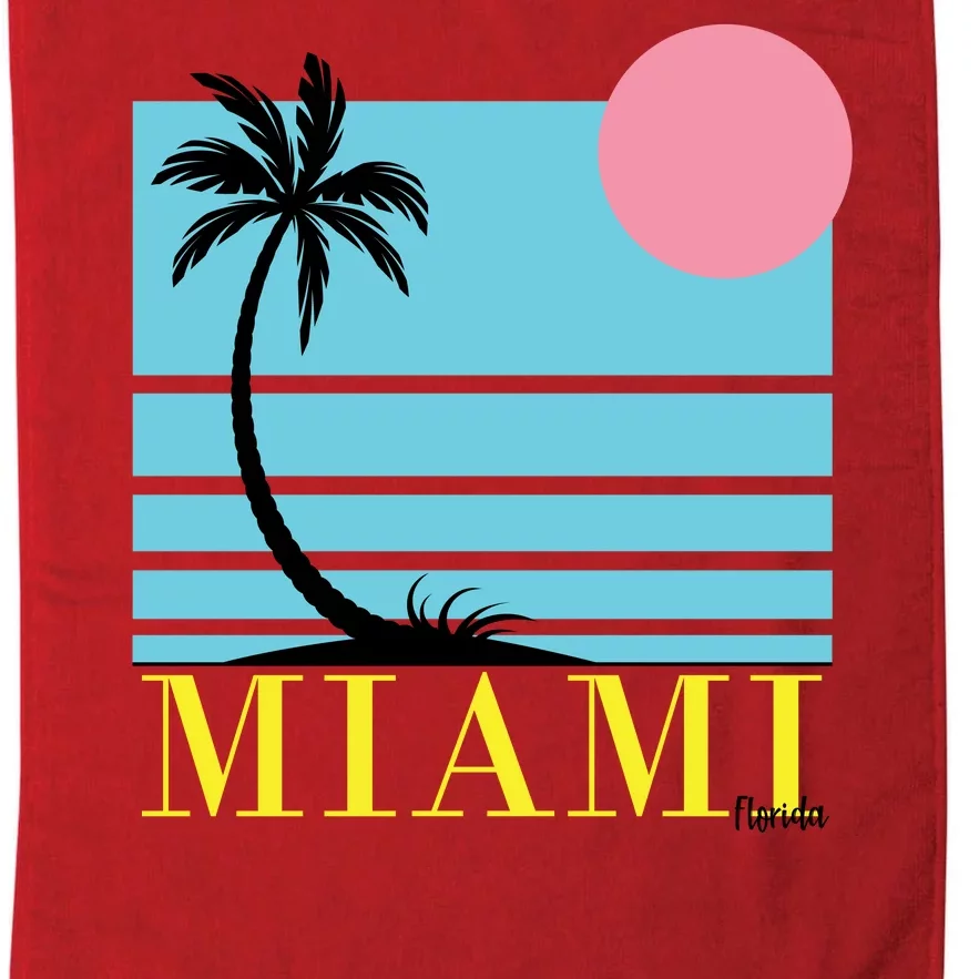 Miami Beach Sunset Platinum Collection Golf Towel