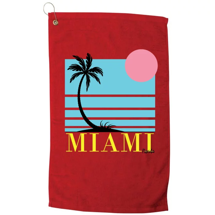 Miami Beach Sunset Platinum Collection Golf Towel