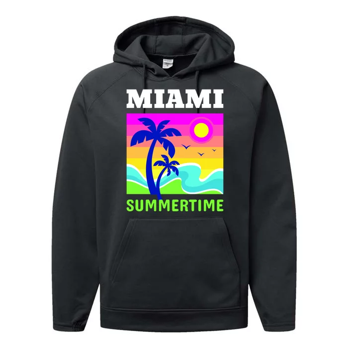 Miami Summertime Performance Fleece Hoodie