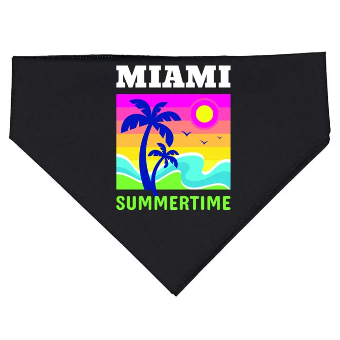 Miami Summertime USA-Made Doggie Bandana