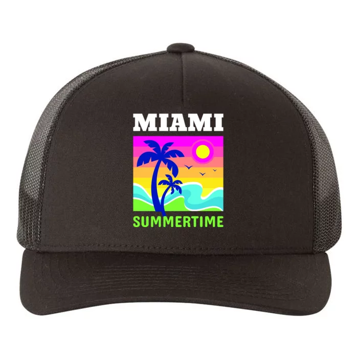 Miami Summertime Yupoong Adult 5-Panel Trucker Hat