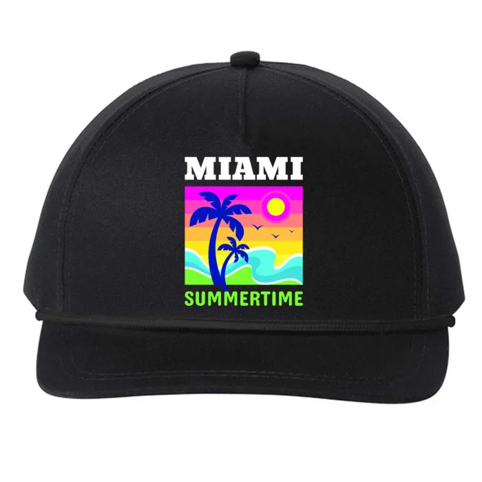 Miami Summertime Snapback Five-Panel Rope Hat