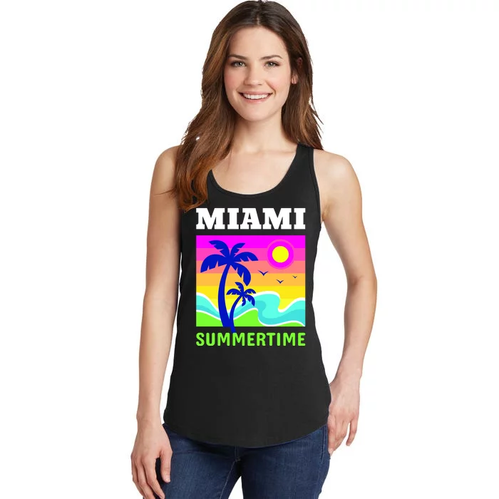 Miami Summertime Ladies Essential Tank