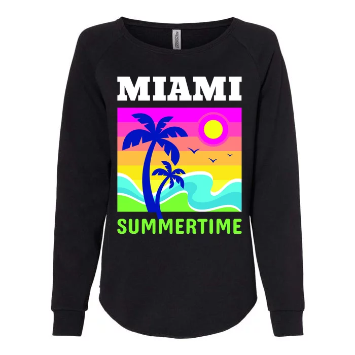 Miami Summertime Womens California Wash Sweatshirt