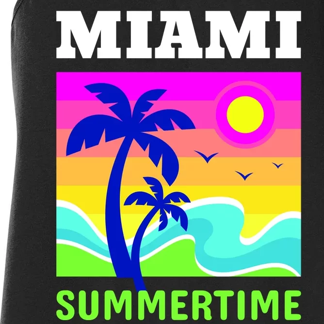 Miami Summertime Women's Racerback Tank