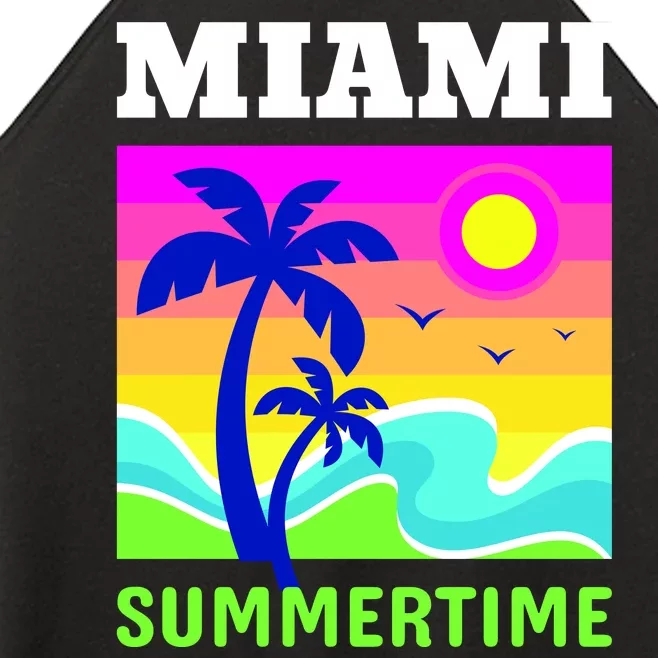 Miami Summertime Women’s Perfect Tri Rocker Tank