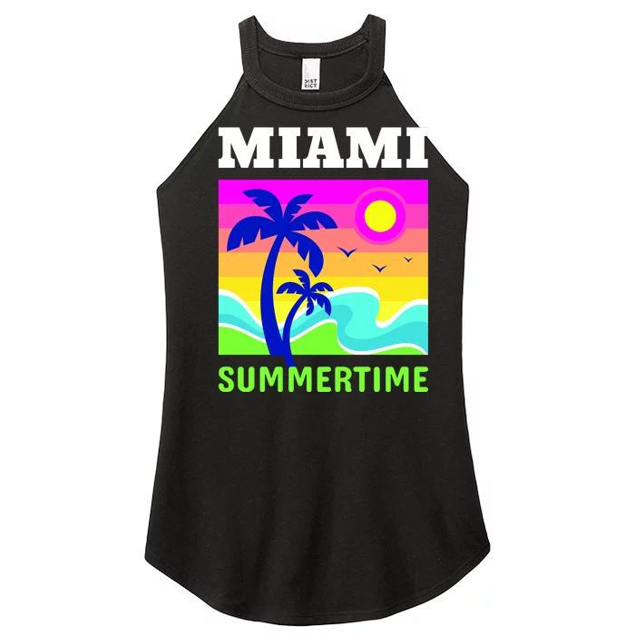 Miami Summertime Women’s Perfect Tri Rocker Tank