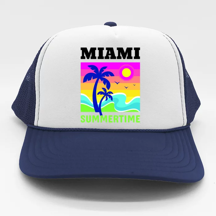 Miami Summertime Trucker Hat