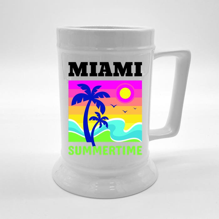 Miami Summertime Front & Back Beer Stein