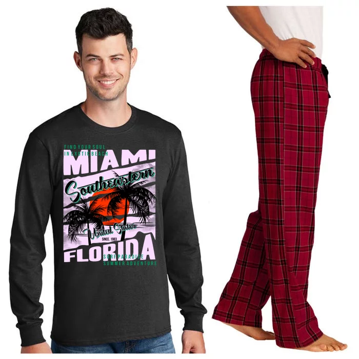 Miami Sunshine Florida Long Sleeve Pajama Set