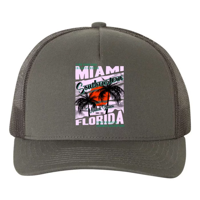 Miami Sunshine Florida Yupoong Adult 5-Panel Trucker Hat