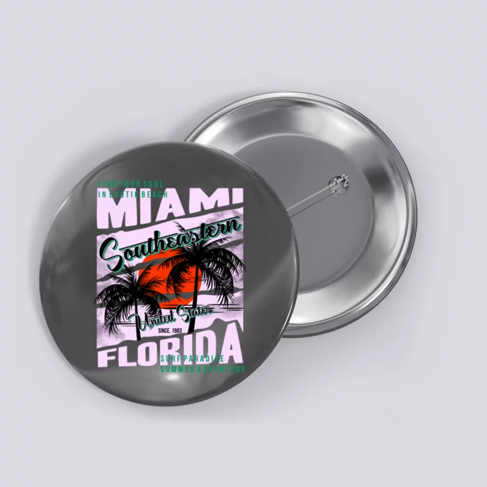 Miami Sunshine Florida Button