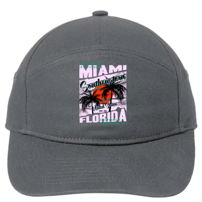 Miami Sunshine Florida 7-Panel Snapback Hat