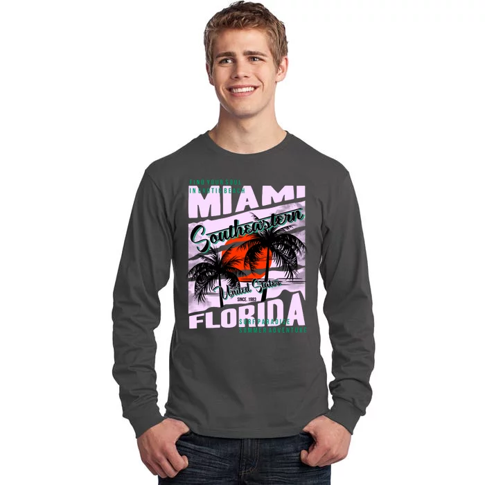 Miami Sunshine Florida Tall Long Sleeve T-Shirt