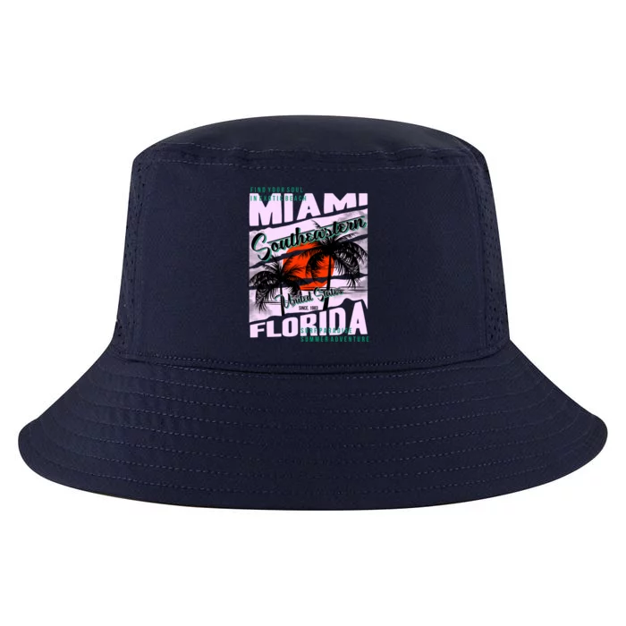 Miami Sunshine Florida Cool Comfort Performance Bucket Hat