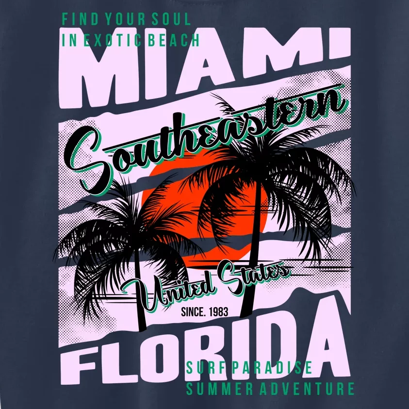 Miami Sunshine Florida Kids Sweatshirt