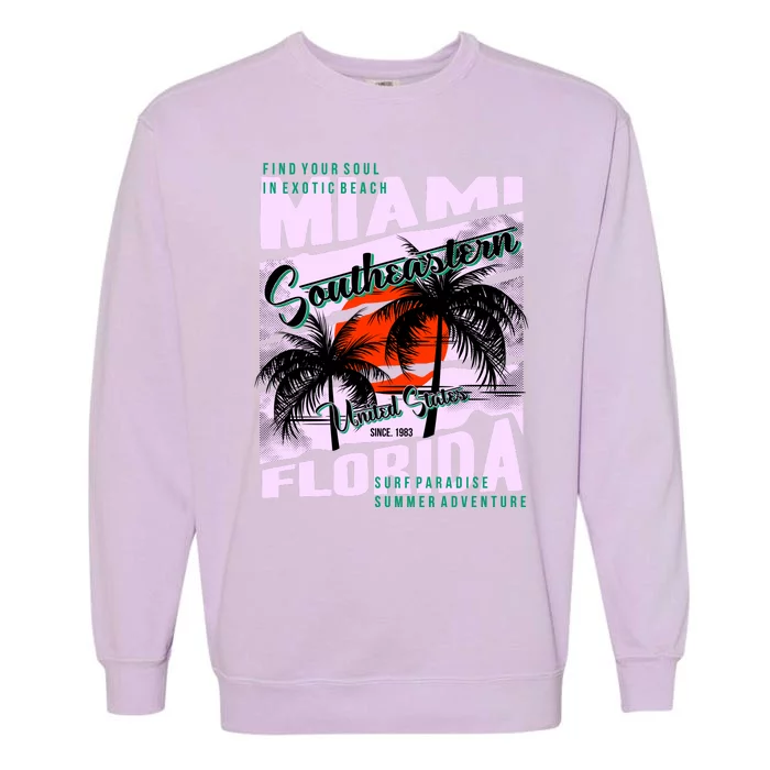 Miami Sunshine Florida Garment-Dyed Sweatshirt