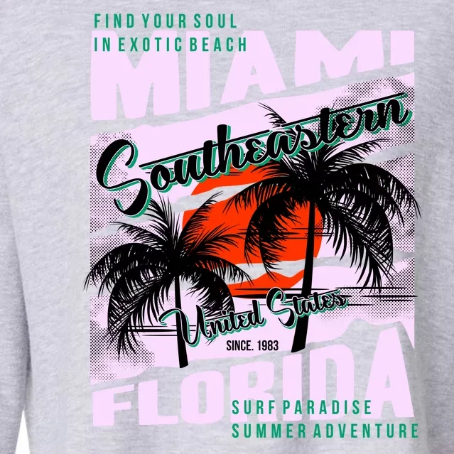 Miami Sunshine Florida Cropped Pullover Crew