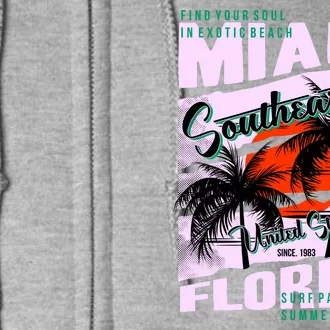 Miami Sunshine Florida Full Zip Hoodie