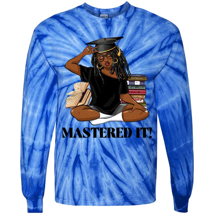 Mastered It Black Magic Graduate Blm Melanin Senior Gift Tie-Dye Long Sleeve Shirt