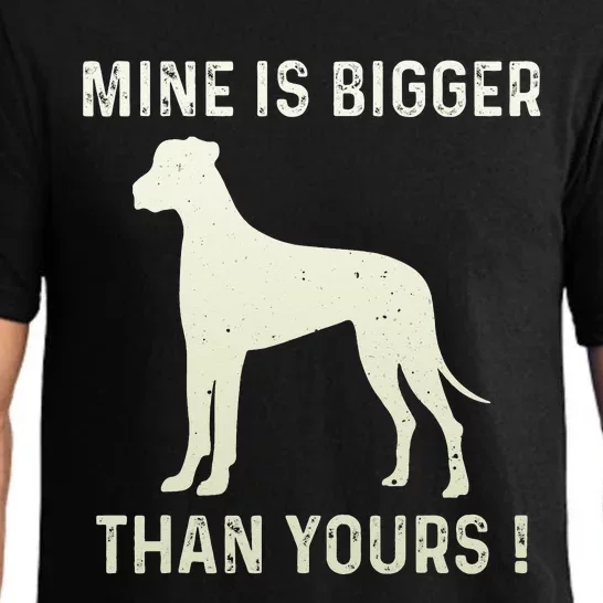 Mine Is Bigger Than Yours Fun Great Dane Dog German Mastiff Pajama Set