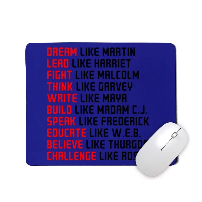 Men Inspirational Black History Influential Black Leaders Gift Mousepad