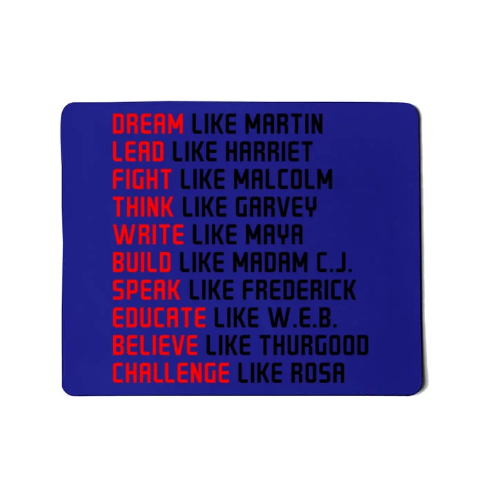 Men Inspirational Black History Influential Black Leaders Gift Mousepad