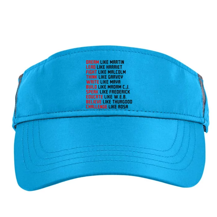 Men Inspirational Black History Influential Black Leaders Gift Adult Drive Performance Visor