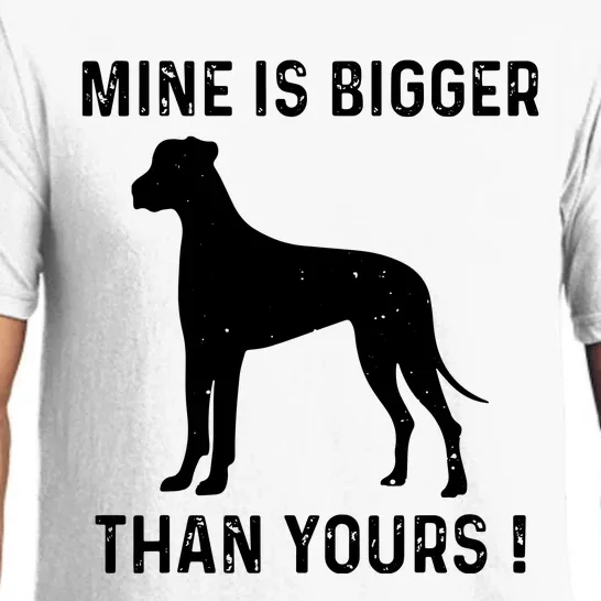 Mine Is Bigger Than Yours Fun Great Dane Dog German Mastiff Pajama Set