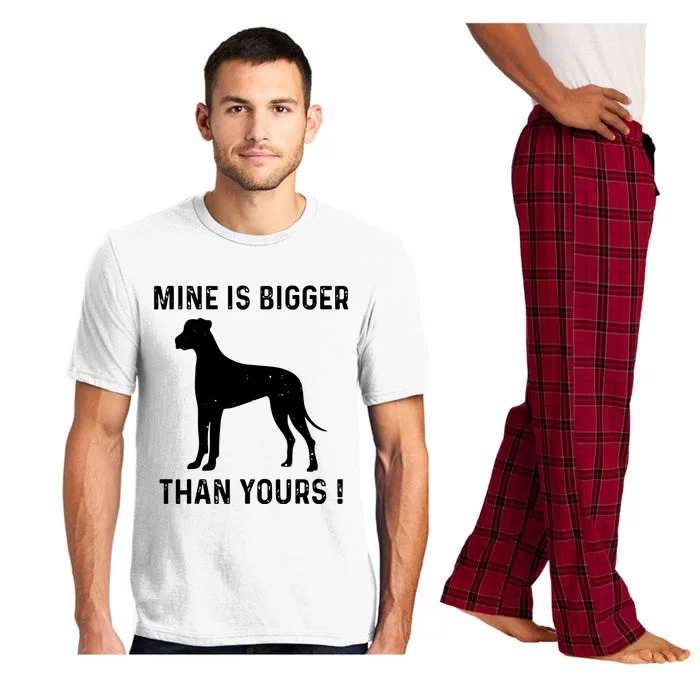 Mine Is Bigger Than Yours Fun Great Dane Dog German Mastiff Pajama Set