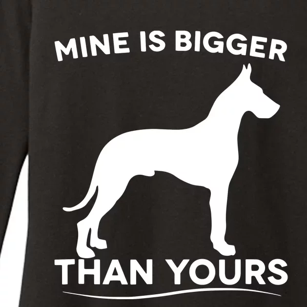 Mine Is Bigger Than Yours Great Dane Dog Womens CVC Long Sleeve Shirt