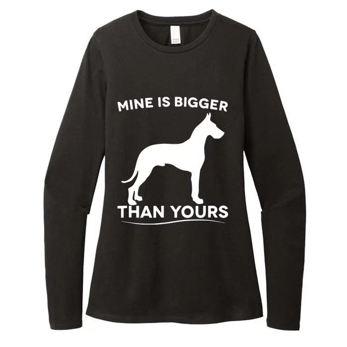 Mine Is Bigger Than Yours Great Dane Dog Womens CVC Long Sleeve Shirt