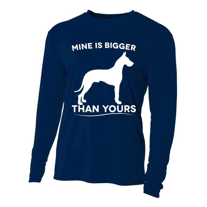 Mine Is Bigger Than Yours Great Dane Dog Cooling Performance Long Sleeve Crew