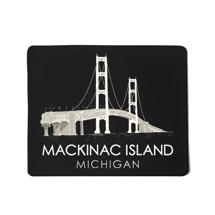 Mackinac Island Bridge Michigan Great Lakes Huron Ferry Trip Mousepad