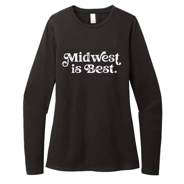 Midwest is Best Womens CVC Long Sleeve Shirt