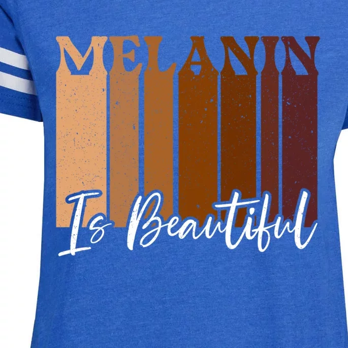 Melanin Is Beautiful Black History Month Black Pride Great Gift Enza Ladies Jersey Football T-Shirt