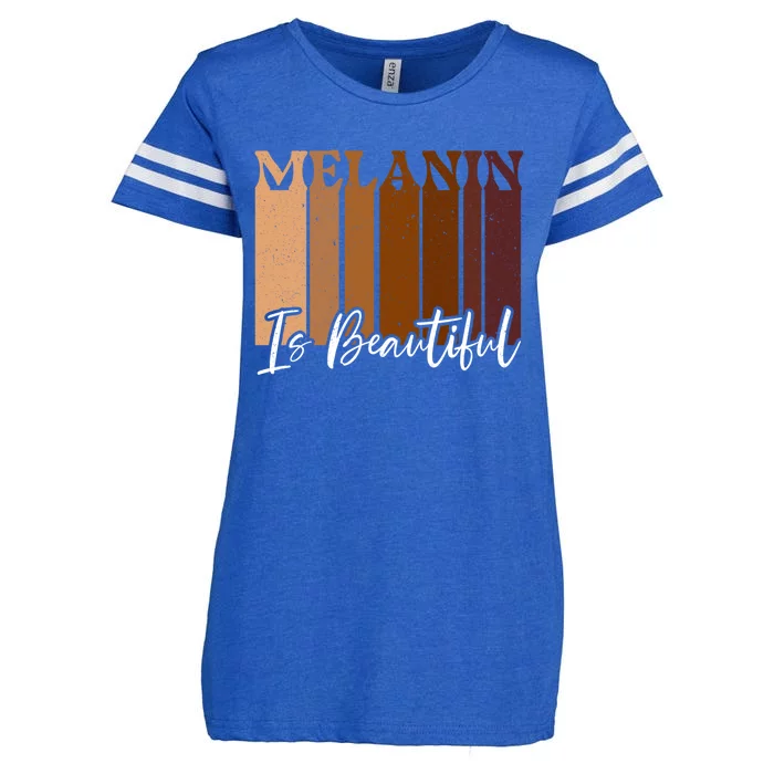 Melanin Is Beautiful Black History Month Black Pride Great Gift Enza Ladies Jersey Football T-Shirt