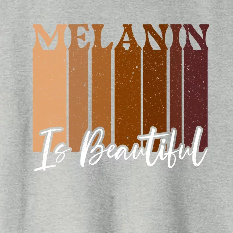 Melanin Is Beautiful Black History Month Black Pride Great Gift Women's Crop Top Tee