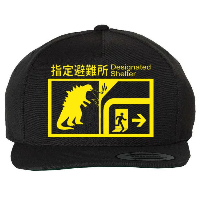 Monsterverse In Case Of Attack Wool Snapback Cap