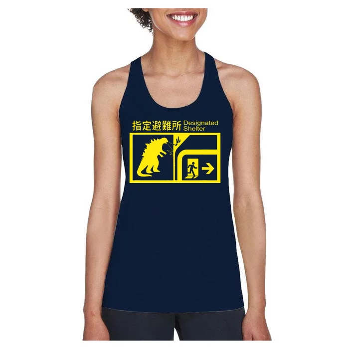 Monsterverse In Case Of Attack Women's Racerback Tank