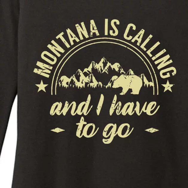 Montana Is Calling And I Have To Go Montana Lover Womens CVC Long Sleeve Shirt