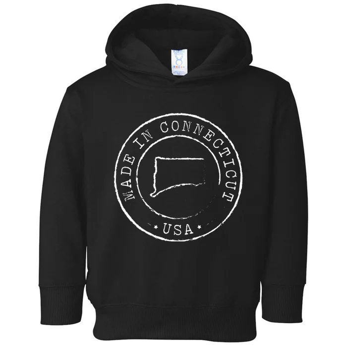 Made In Connecticut State Pride Ct Toddler Hoodie