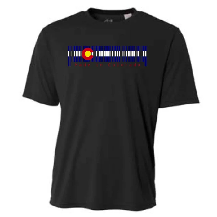 Made In Colorado Barcode Flag Cooling Performance Crew T-Shirt