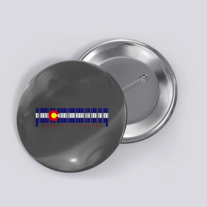 Made In Colorado Barcode Flag Button