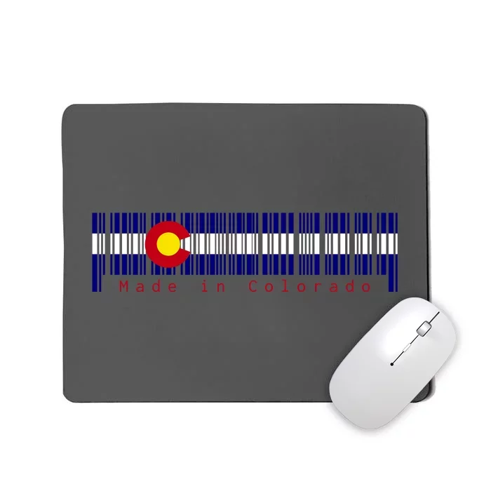 Made In Colorado Barcode Flag Mousepad