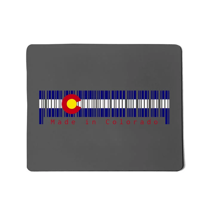 Made In Colorado Barcode Flag Mousepad