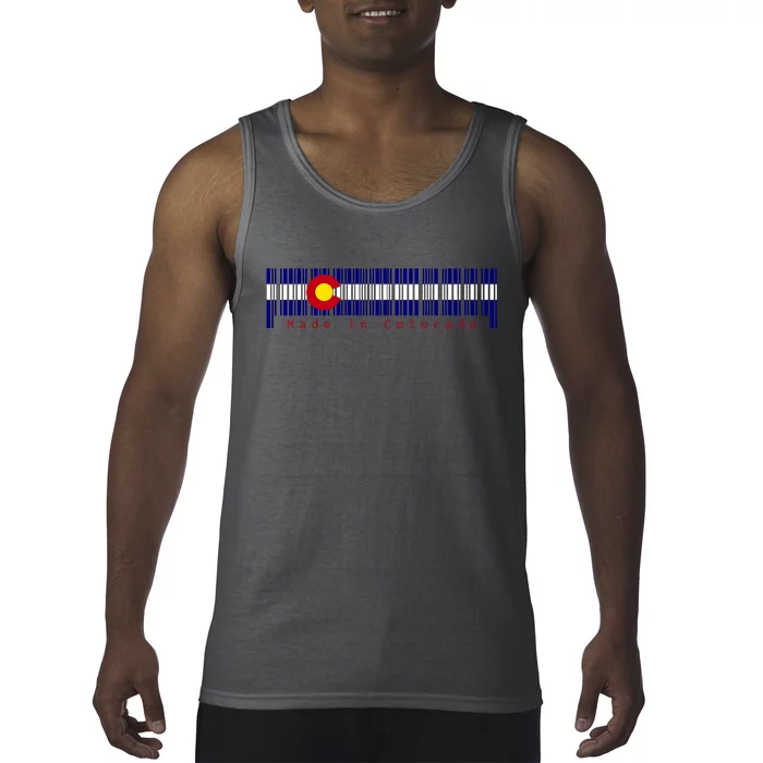 Made In Colorado Barcode Flag Tank Top