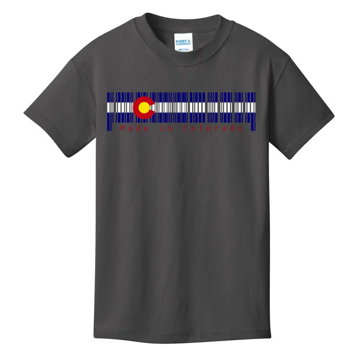 Made In Colorado Barcode Flag Kids T-Shirt